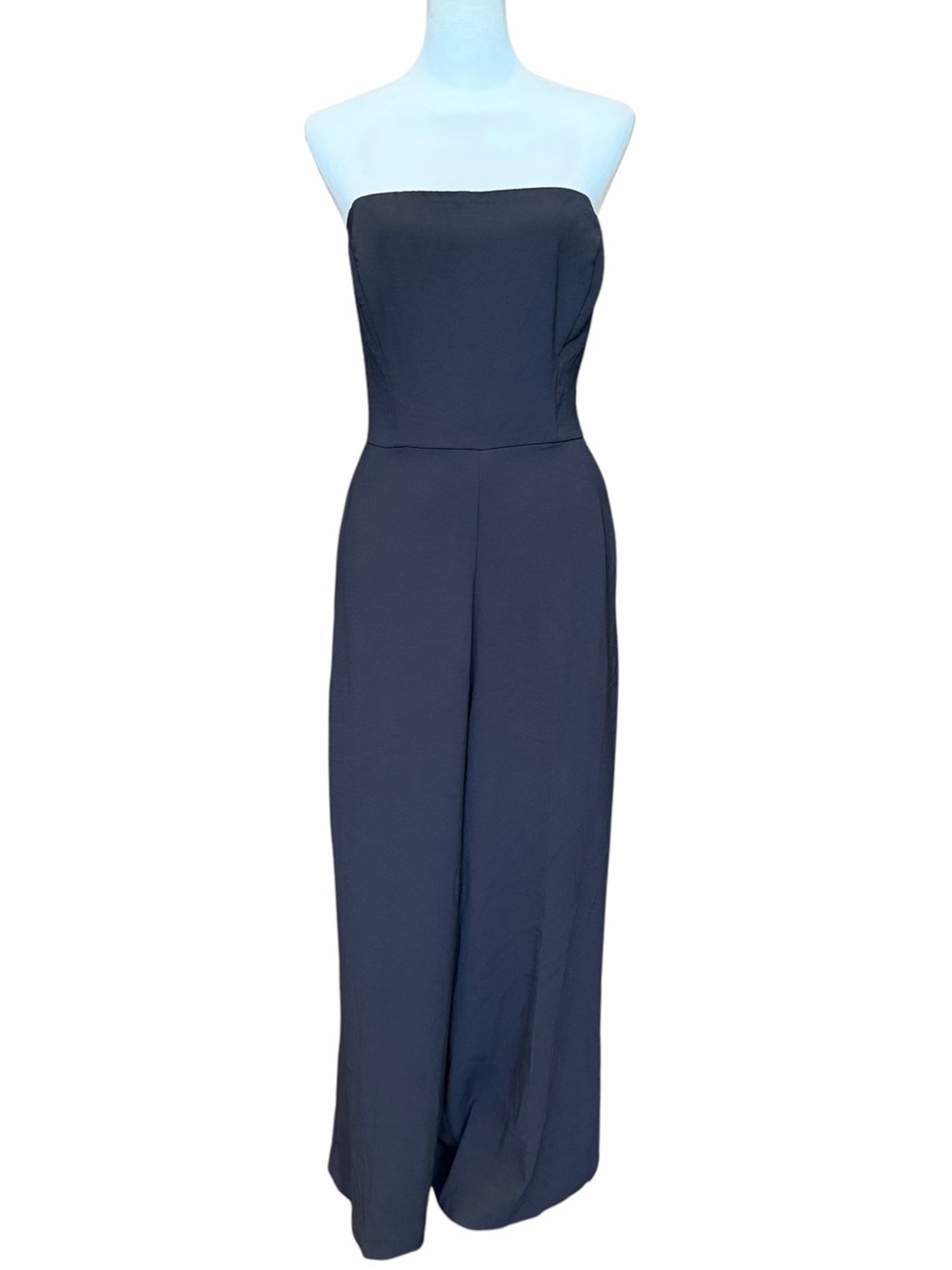 Express Strapless Jumpsuit Size Large Black NWT Wide Leg Cropped Date Night Out